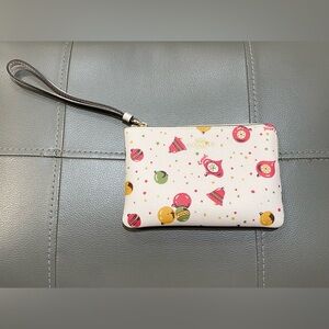 NWT! Coach Christmas Wristlet- Multi Colored W/ Ornament Design